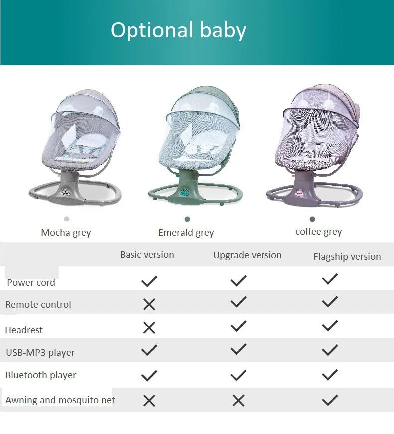 Chaise berçante électrique pour bébés