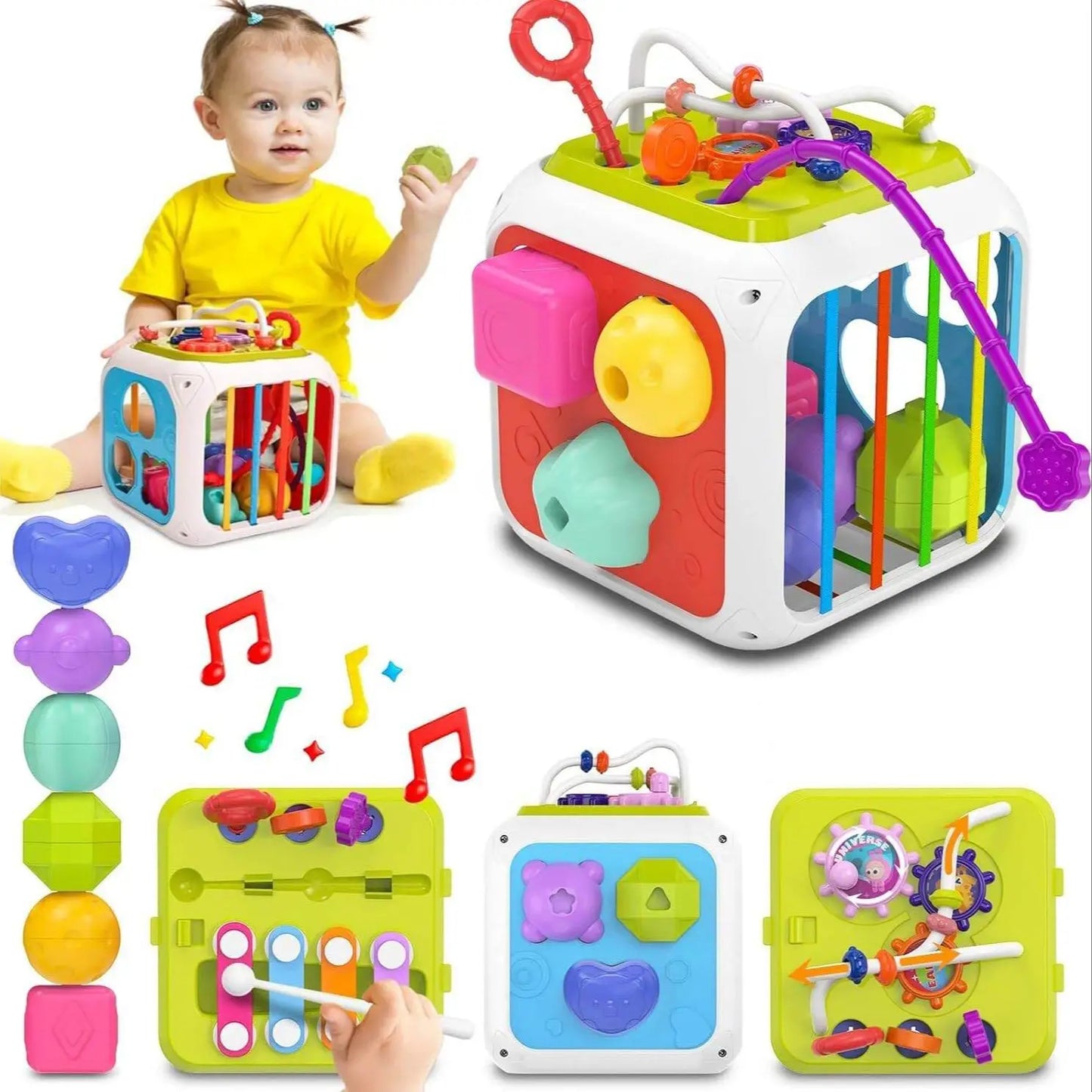 Yeahbo Cube d'activité Bébé Jouet