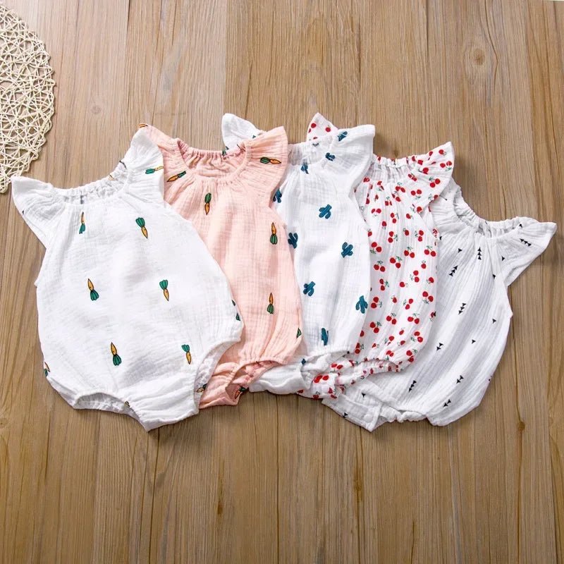 Barboteuse mousseline en coton lin