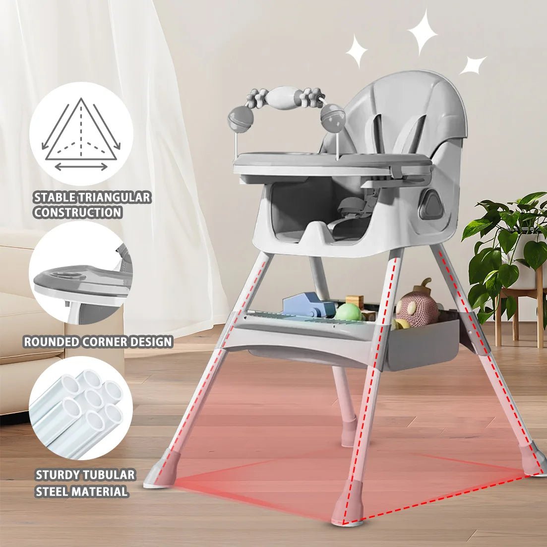 UBRAVOO-Chaise haute repliable