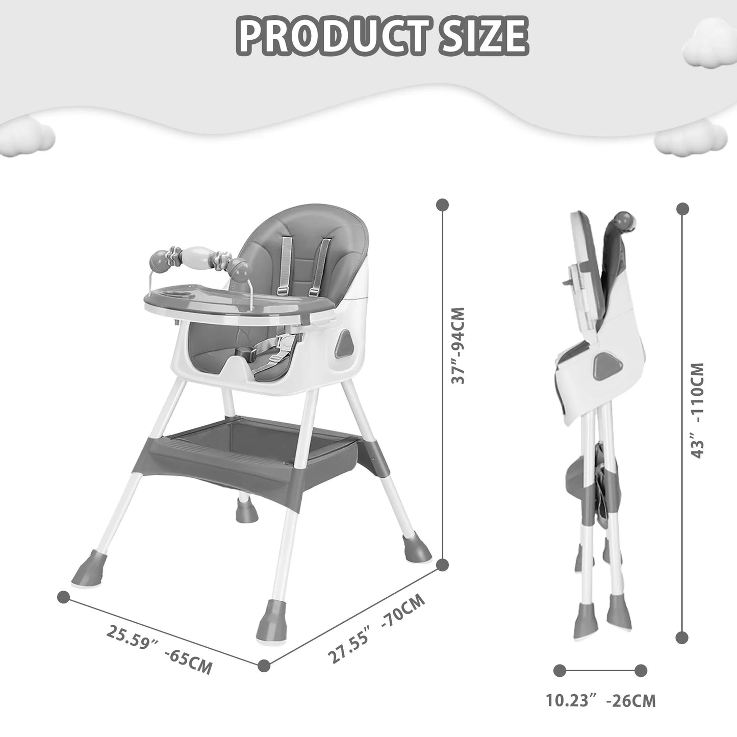 UBRAVOO-Chaise haute repliable