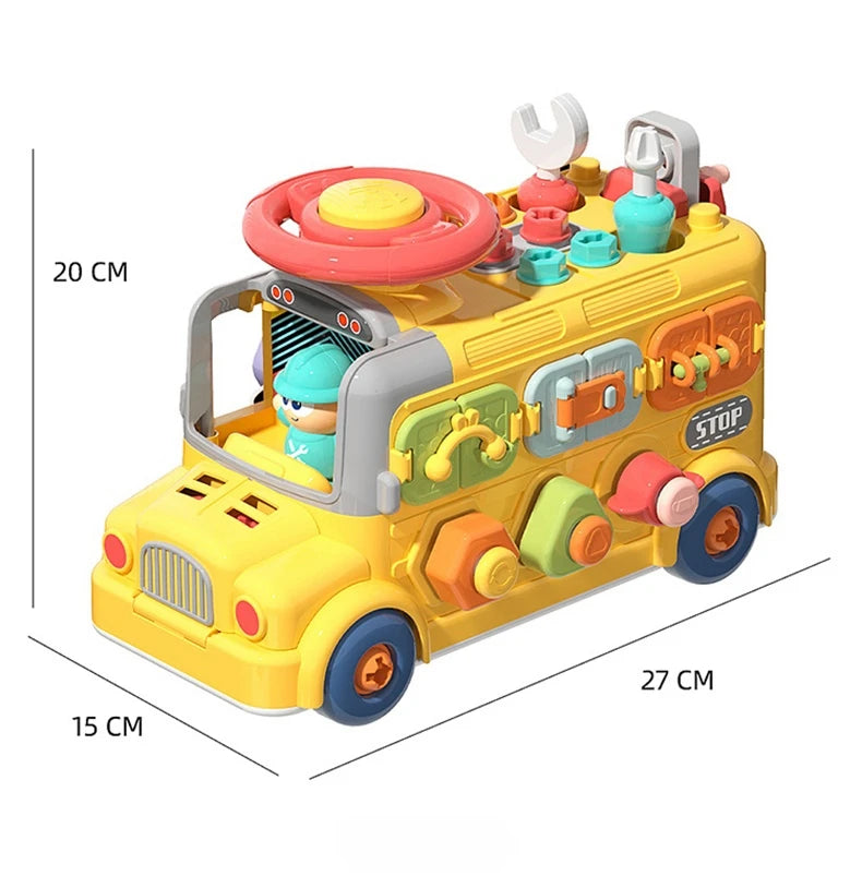 Cube d'activité forme de bus pour tout-petits