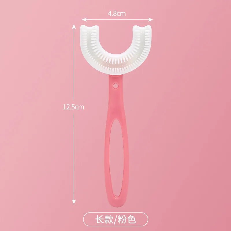 Brosse à dents en forme de U pour enfants en silicone
