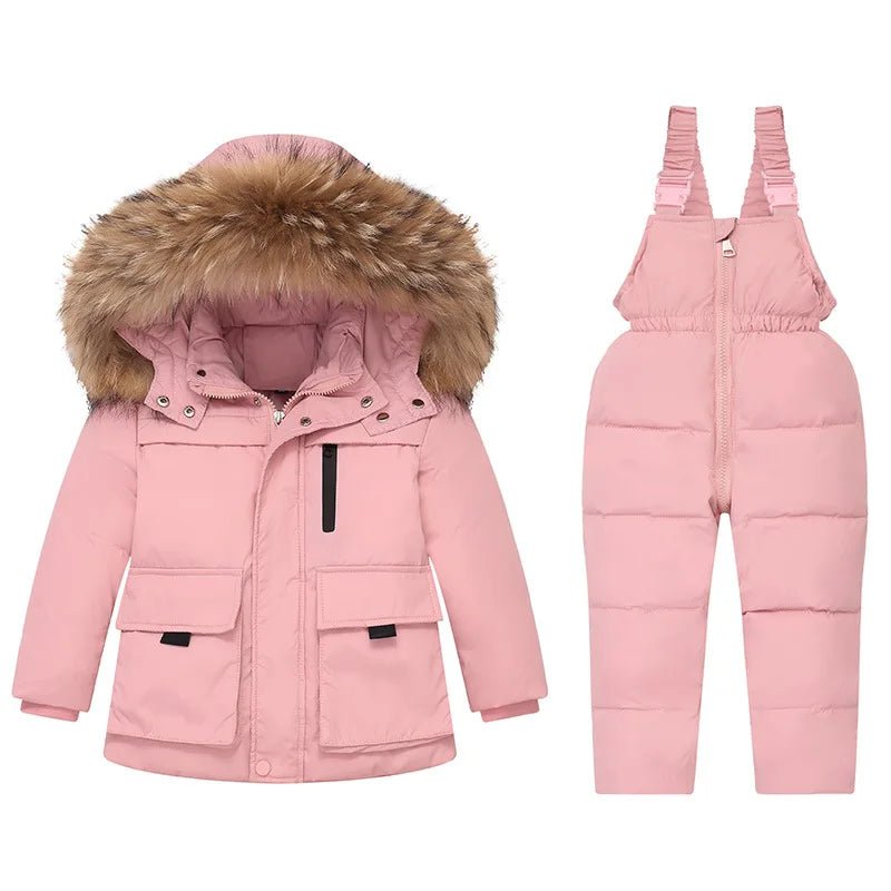 Ensemble d’hiver bébé en vraie fourrure,2025