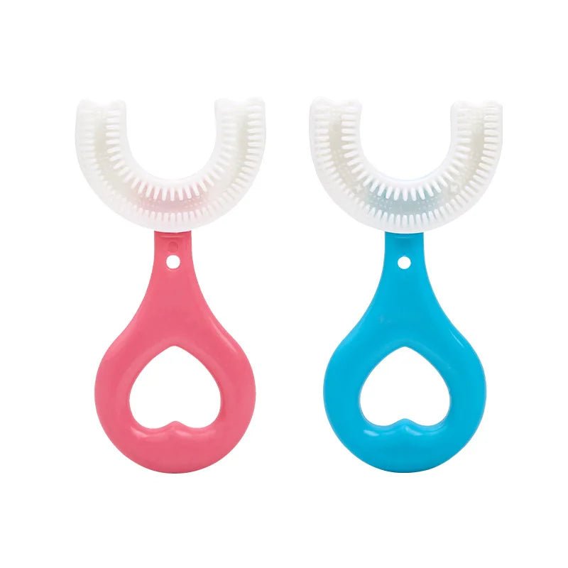 Brosse à dents en forme de U pour enfants en silicone