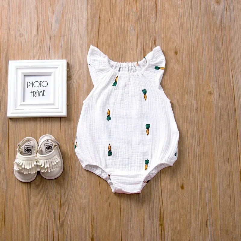 Barboteuse mousseline en coton lin