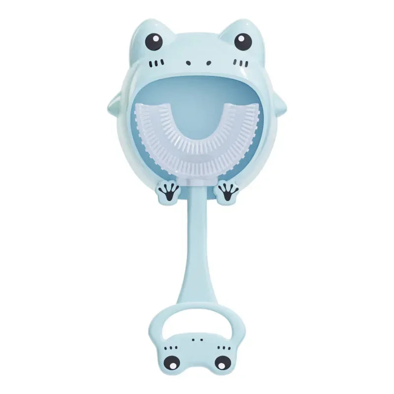 Brosse à dents en forme de U pour enfants en silicone souple