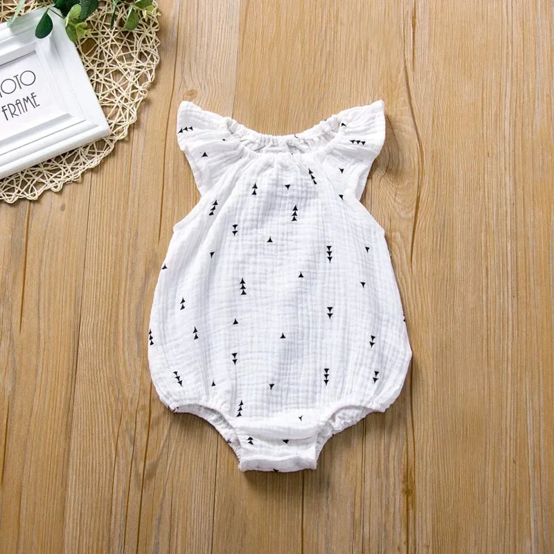 Barboteuse mousseline en coton lin
