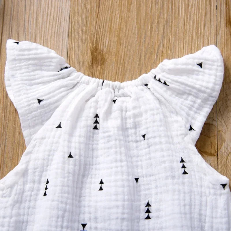 Barboteuse mousseline en coton lin