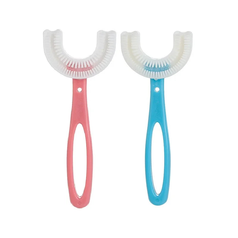 Brosse à dents en forme de U pour enfants en silicone