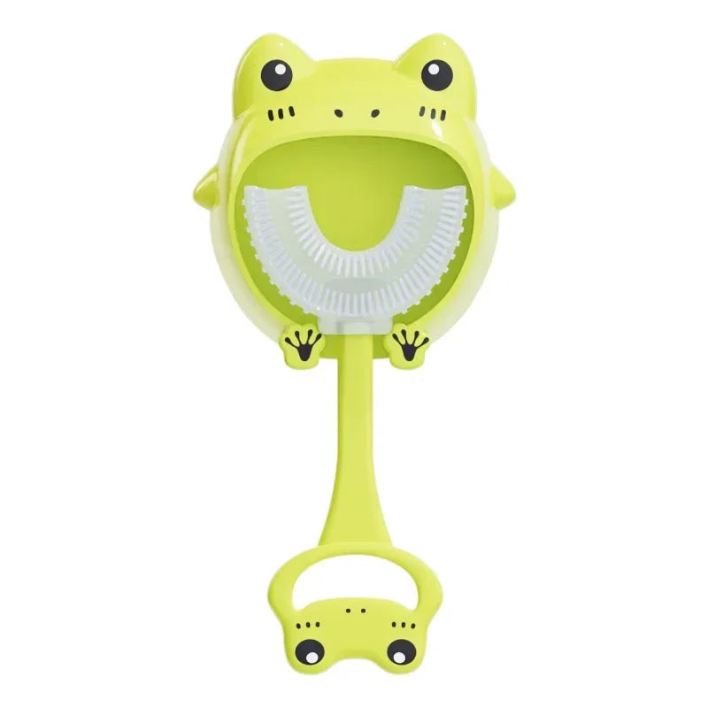 Brosse à dents en forme de U pour enfants en silicone souple