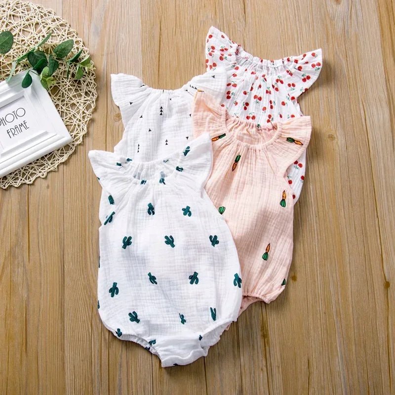 Barboteuse mousseline en coton lin