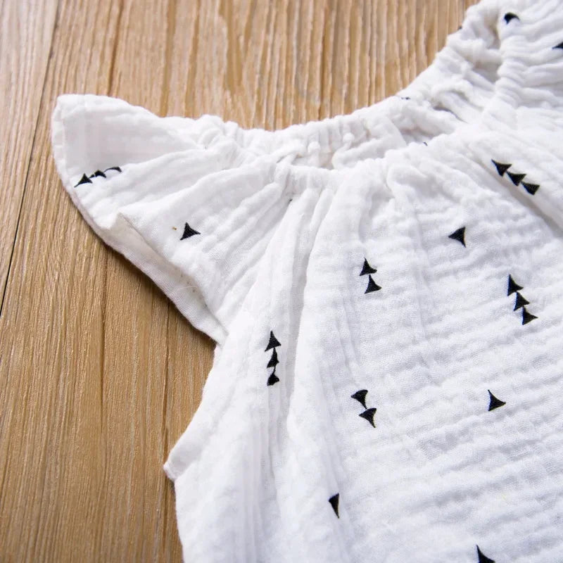 Barboteuse mousseline en coton lin