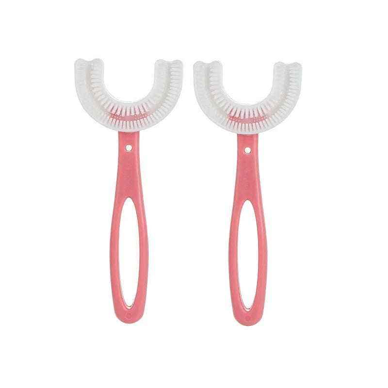Brosse à dents en forme de U pour enfants en silicone