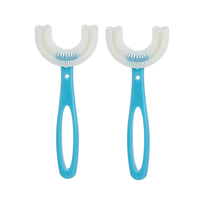 Brosse à dents en forme de U pour enfants en silicone
