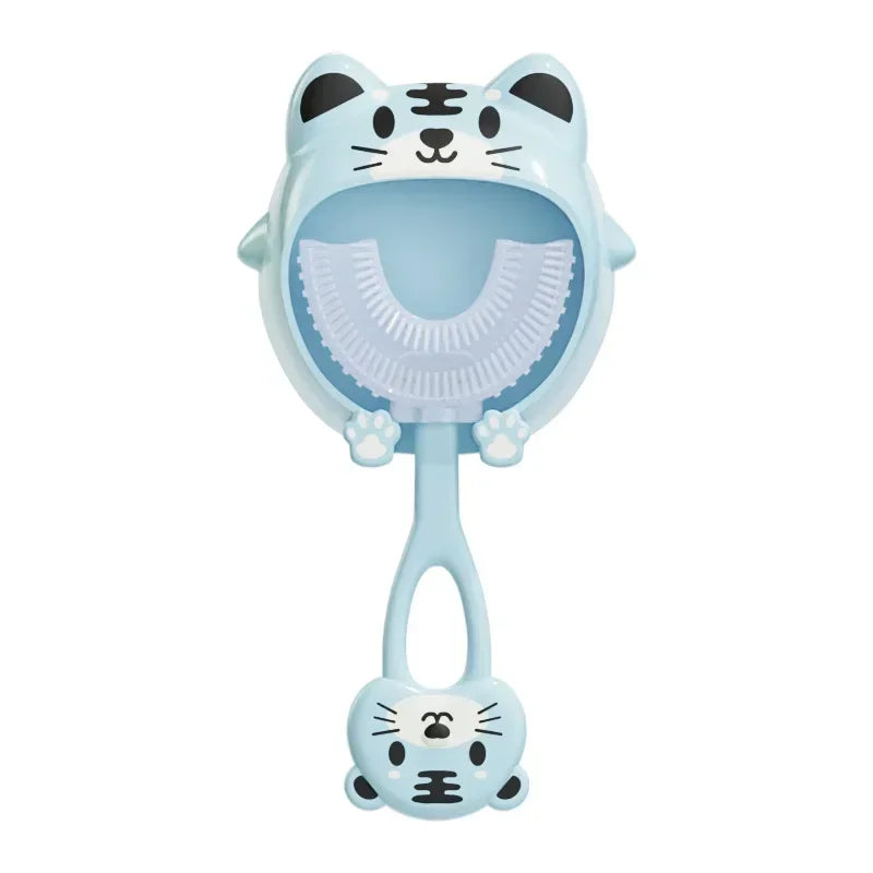 Brosse à dents en forme de U pour enfants en silicone souple