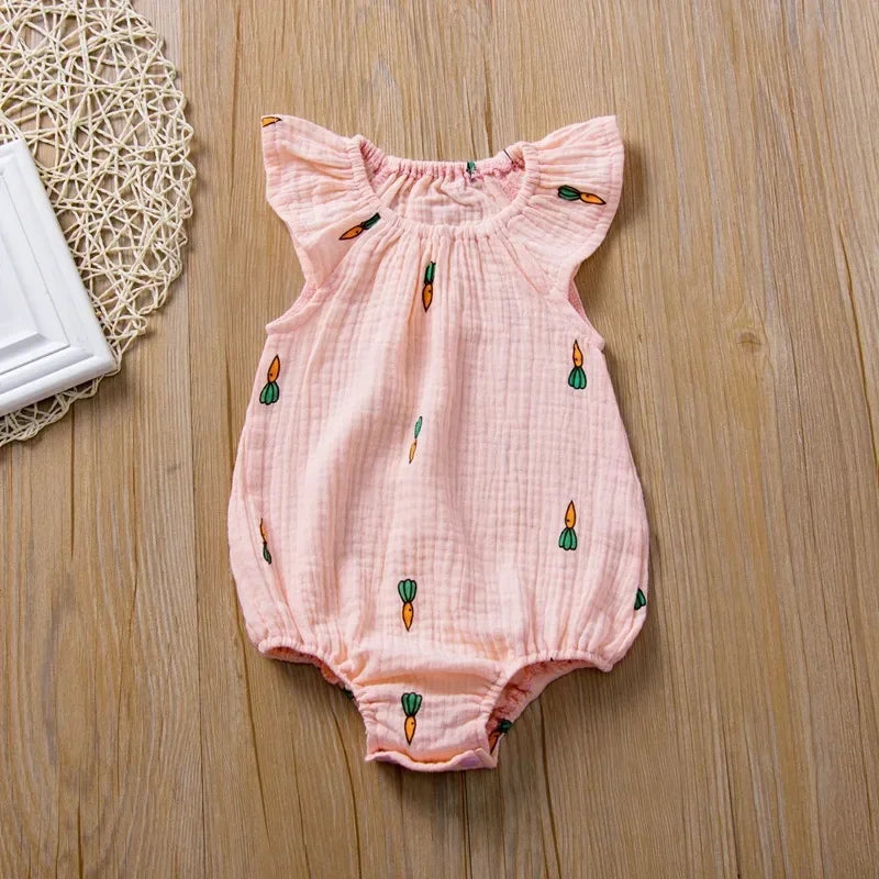 Barboteuse mousseline en coton lin