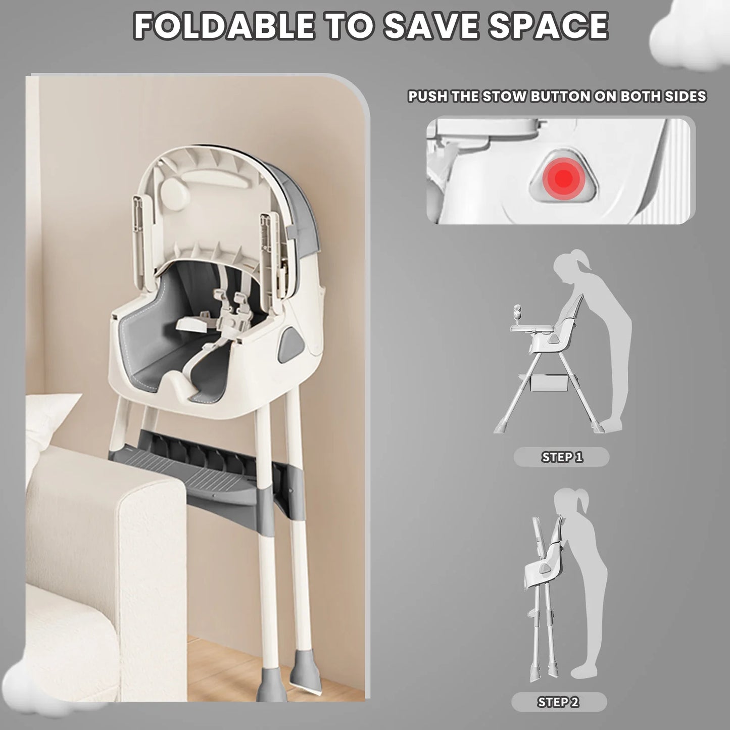 UBRAVOO-Chaise haute repliable