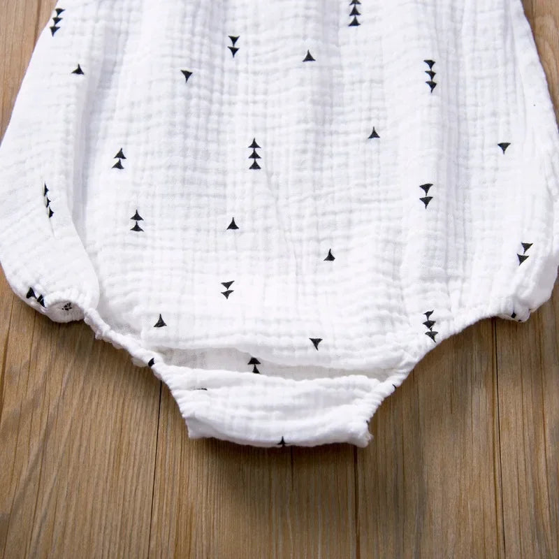 Barboteuse mousseline en coton lin