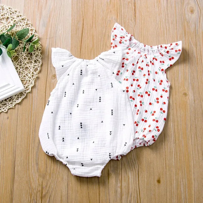 Barboteuse mousseline en coton lin