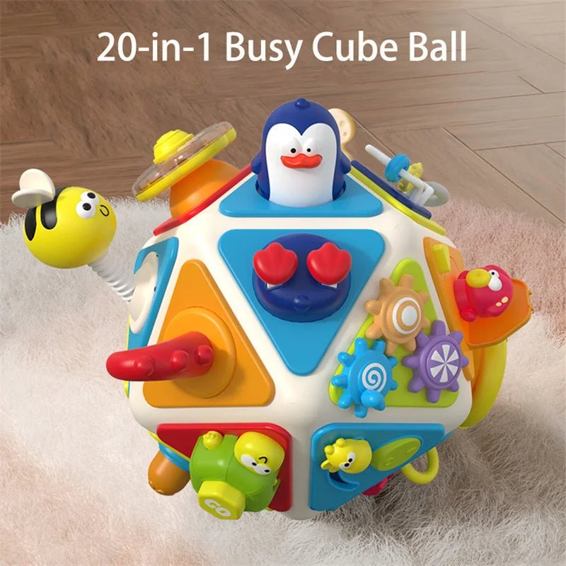 Jouets d'éveils sensoriels en boule de planche