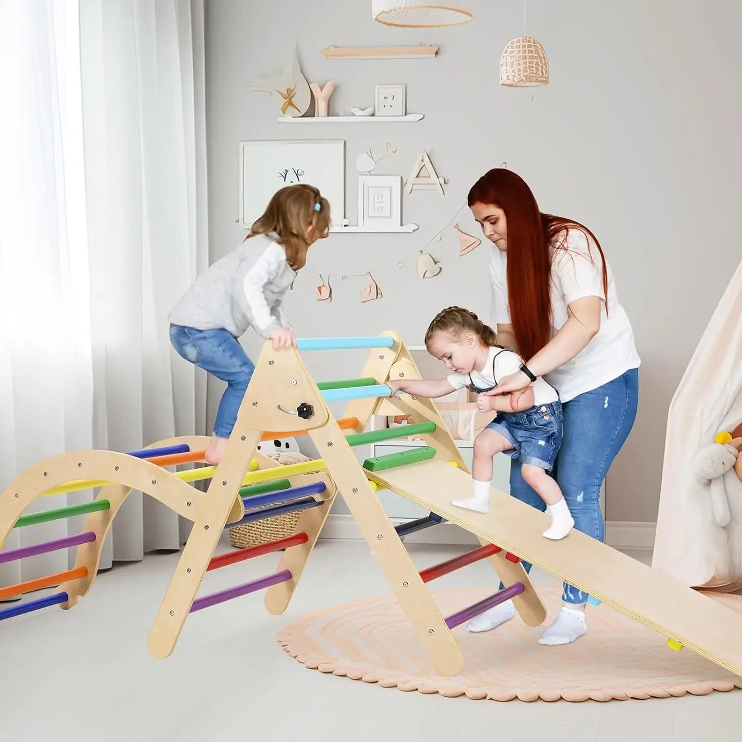 Toboggan & Rampe Sécurisé, Design Breveté (Naturel)
