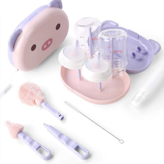 Egouttoir biberon kit mauve