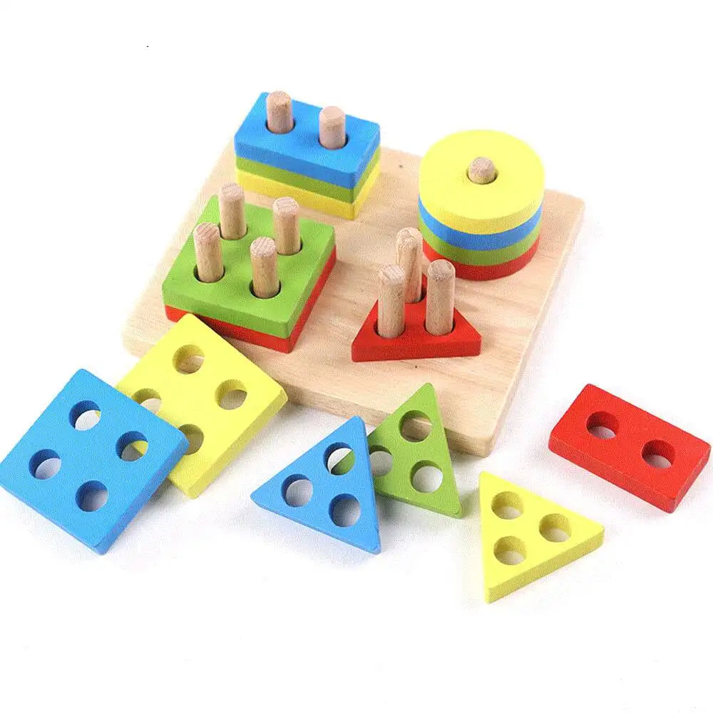 Puzzle en Bois à Tri et Empiler