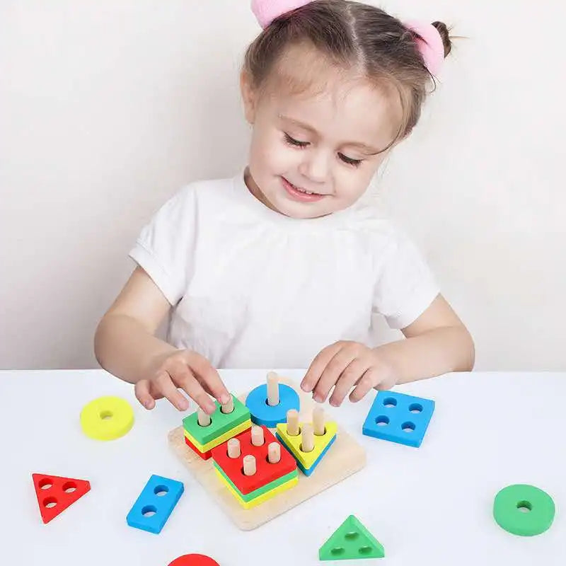 Puzzle en Bois à Tri et Empiler