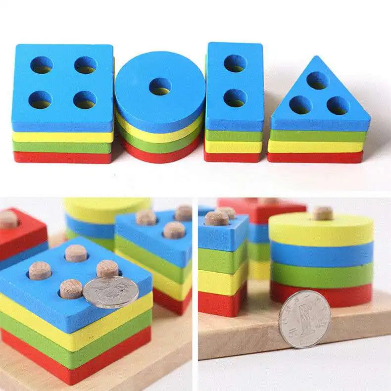 Puzzle en Bois à Tri et Empiler