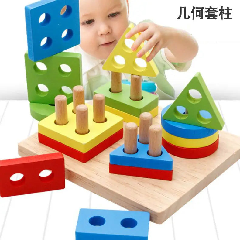 Puzzle en Bois à Tri et Empiler