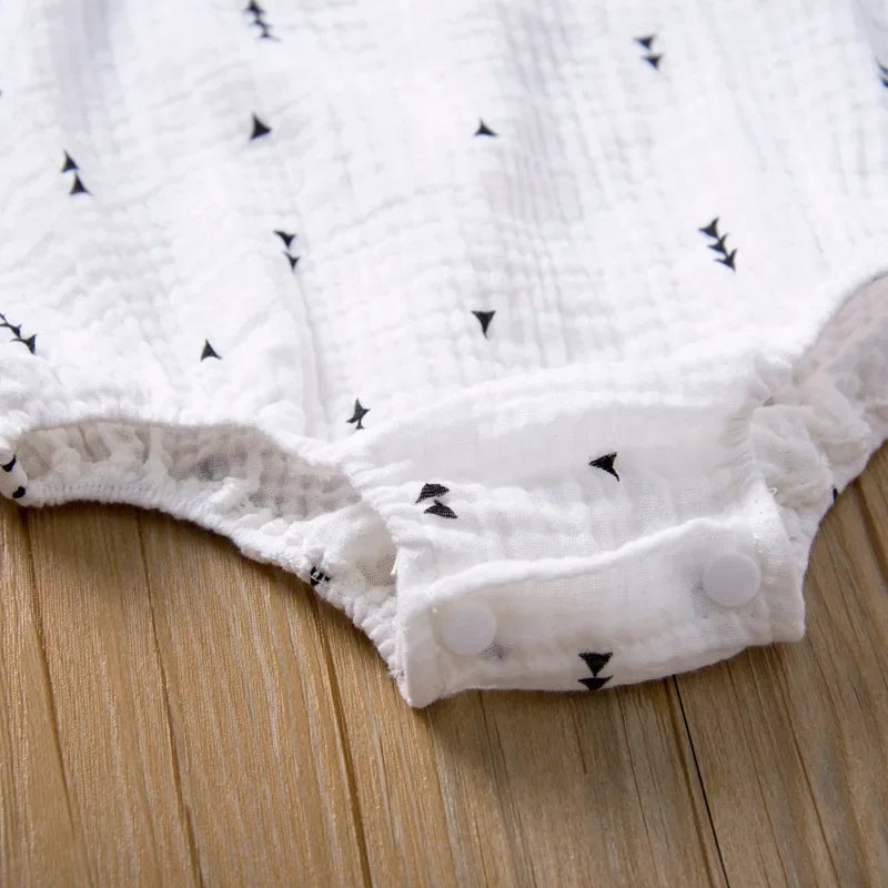 Barboteuse mousseline en coton lin