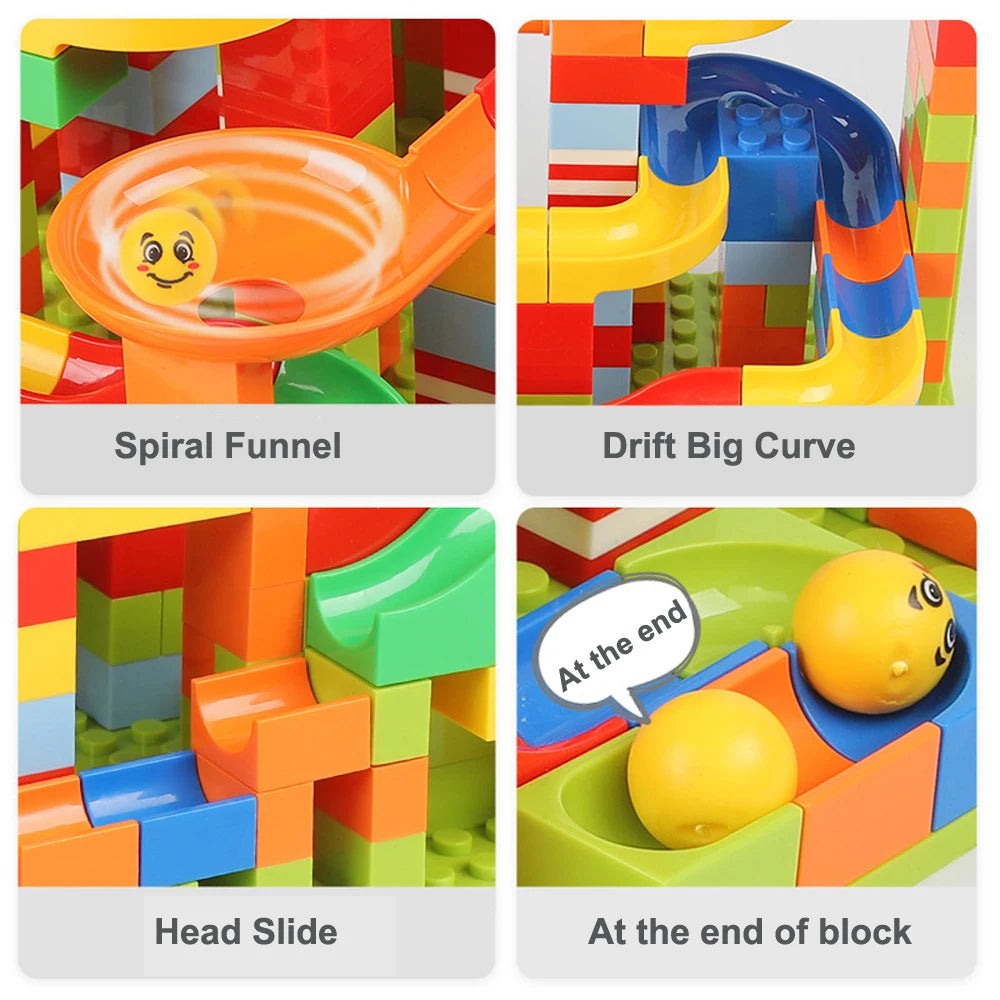 Puzzle lego de labyrinthe de billes