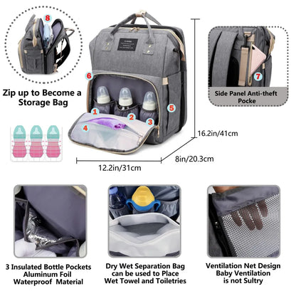 Sac à dos à langer Pliable