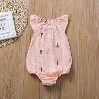 Barboteuse mousseline en coton lin