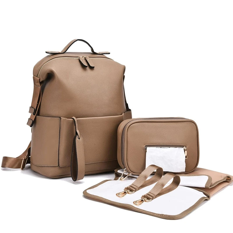Sac-de-maternité-cuir-chameau