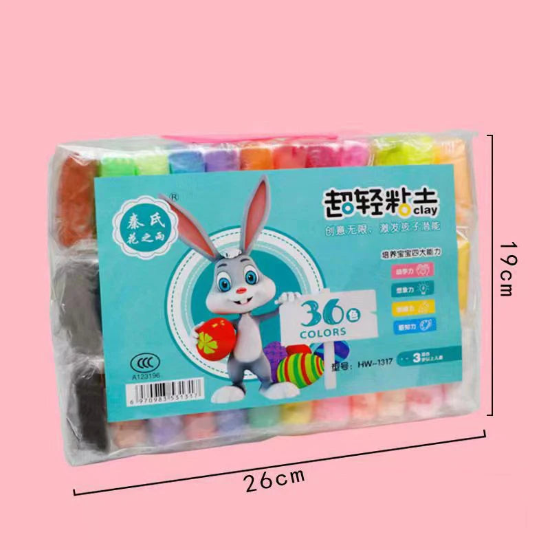 Pâte à Modeler en Argile Polymère Légère pour Enfant,, 36 couleurs