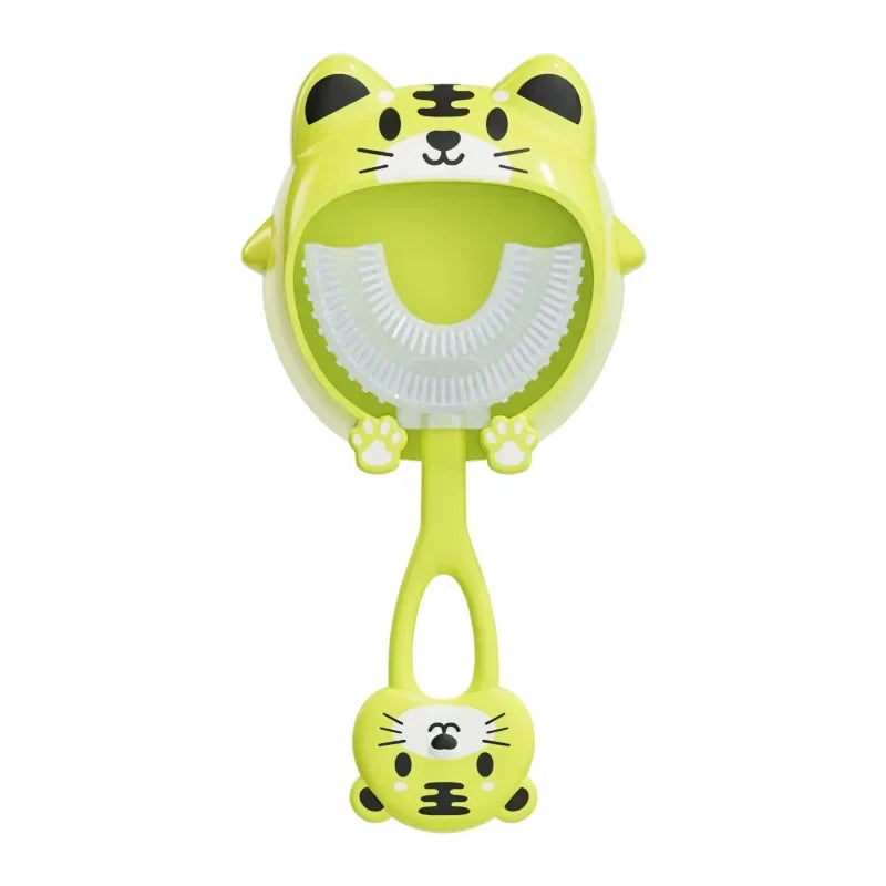 Brosse à dents en forme de U pour enfants en silicone souple