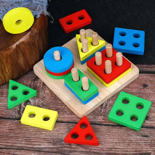 Puzzle en Bois à Tri et Empiler