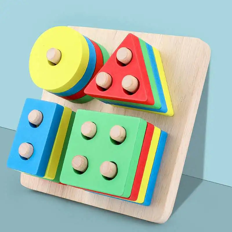 Puzzle en Bois à Tri et Empiler